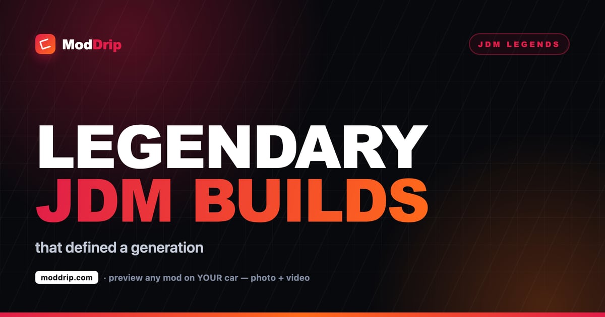 Les Builds JDM Légendaires Qui Ont Défini une Génération